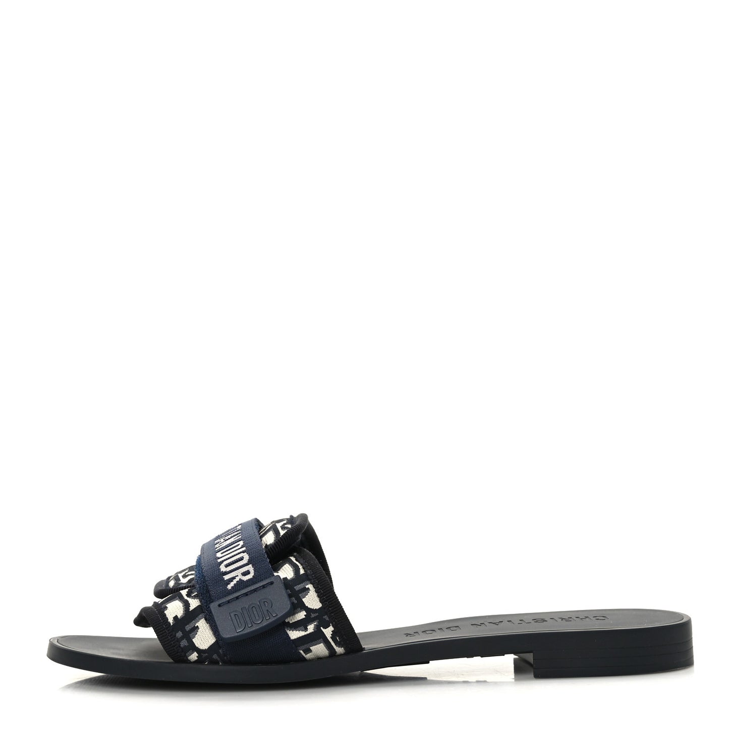 Nylon Oblique Dio(r)evolution Slide Sandals 40 Deep Blue