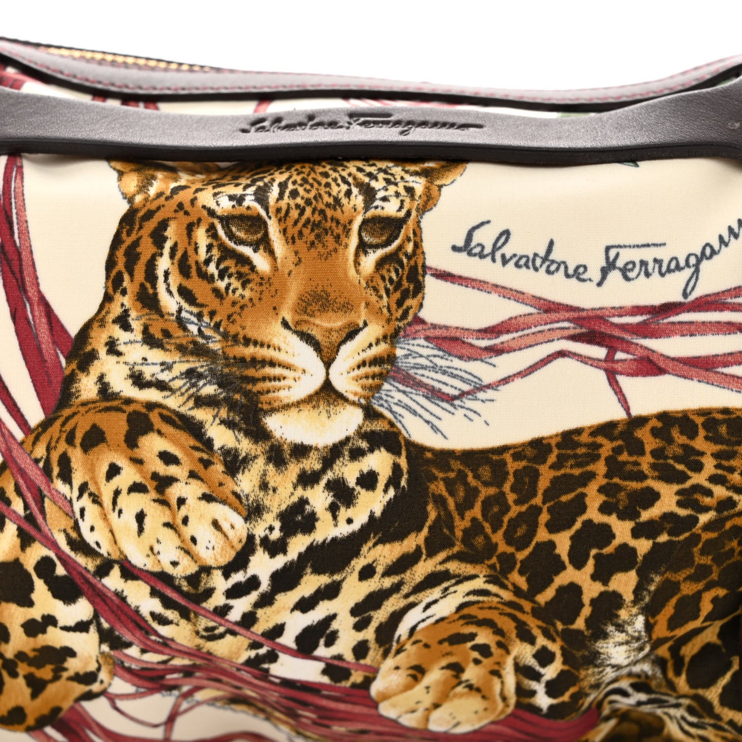 Calfskin Nylon Printed Baguette Multicolor