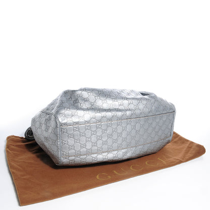 Gucci Guccissima Large Sukey Tote Silver 4 of 7