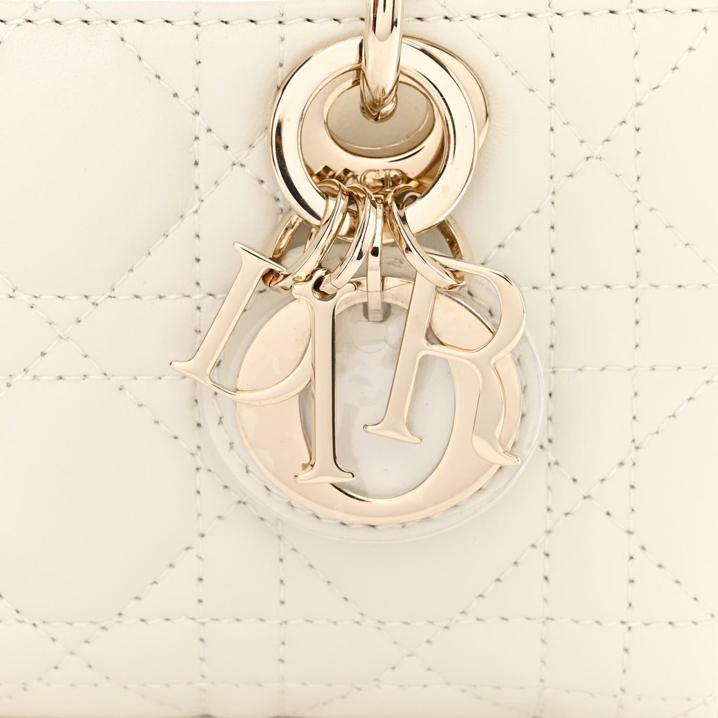 Lambskin Cannage Micro Lady D-Joy Latte