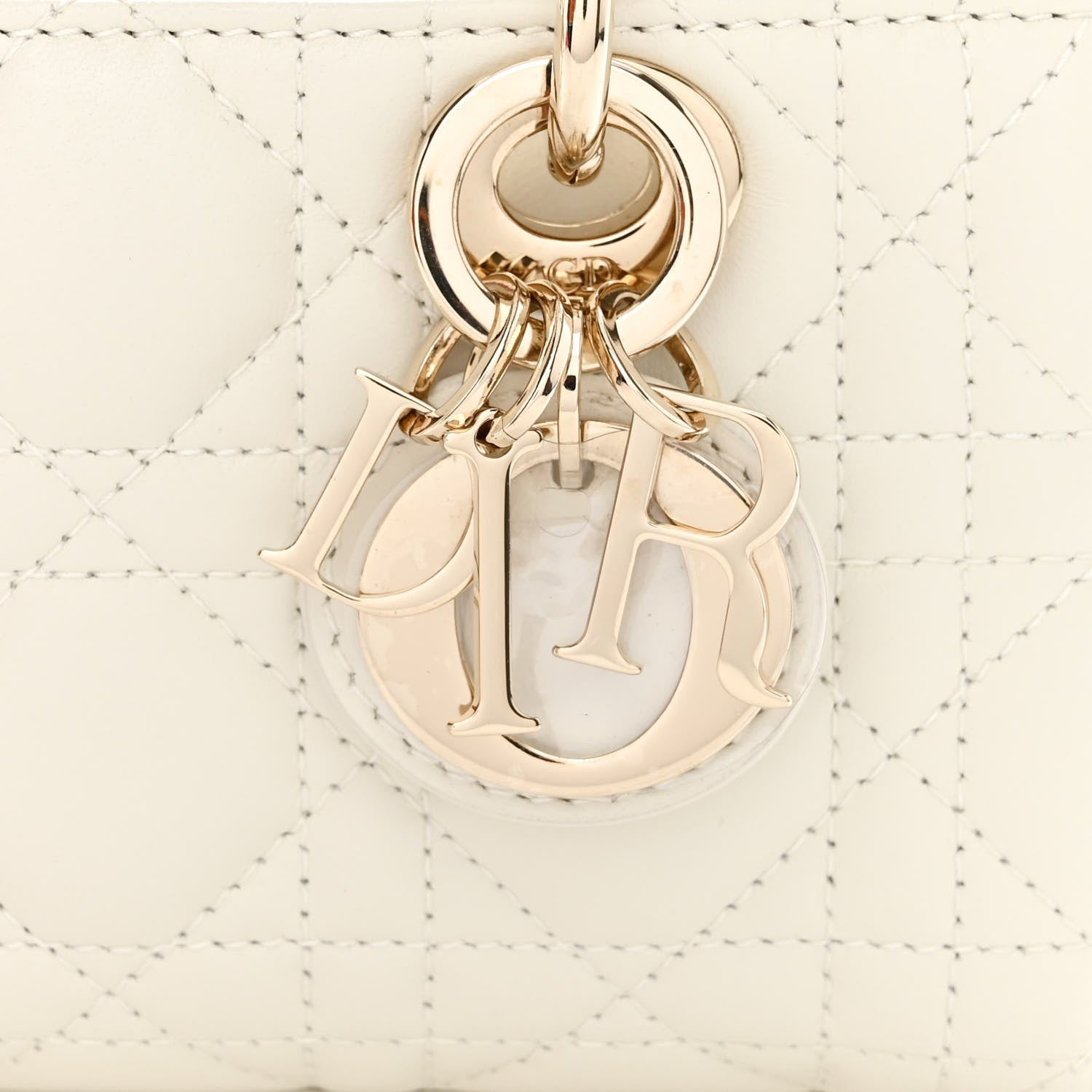 Christian Dior Lambskin Cannage Micro Lady D-Joy Latte 1422823