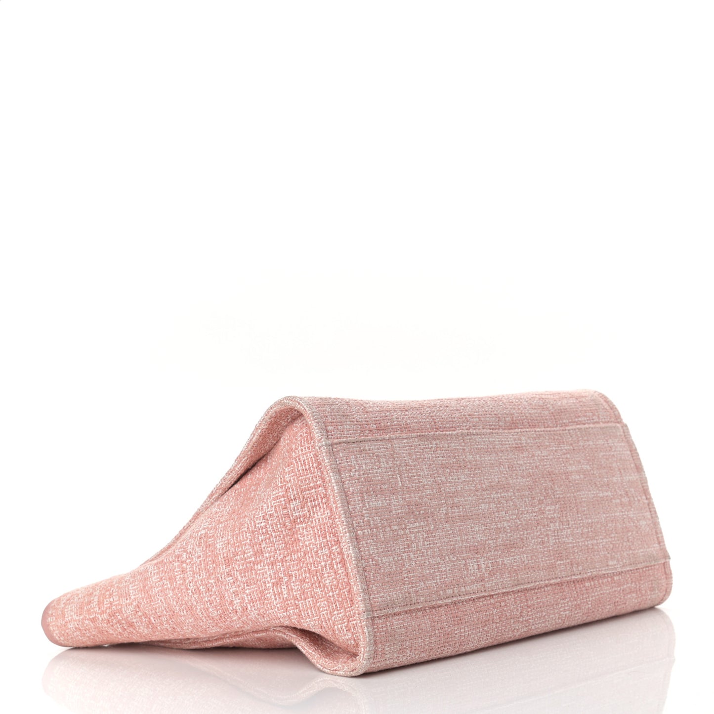 Straw Lurex Medium Deauville Tote Pink