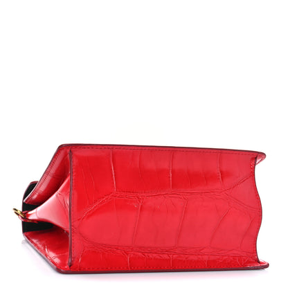 Marc Jacobs Calfskin Crocodile Embossed Uptown Shoulder Bag Flame 4 of 9