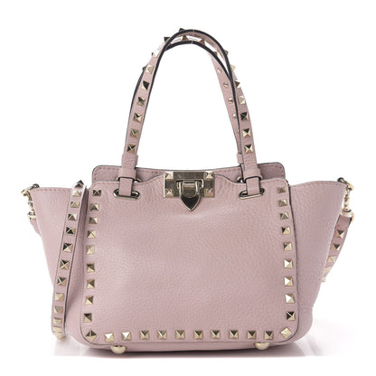 Valentino Garavani Pebbled Calfskin Mini Rockstud Tote Cipria 1 of 11