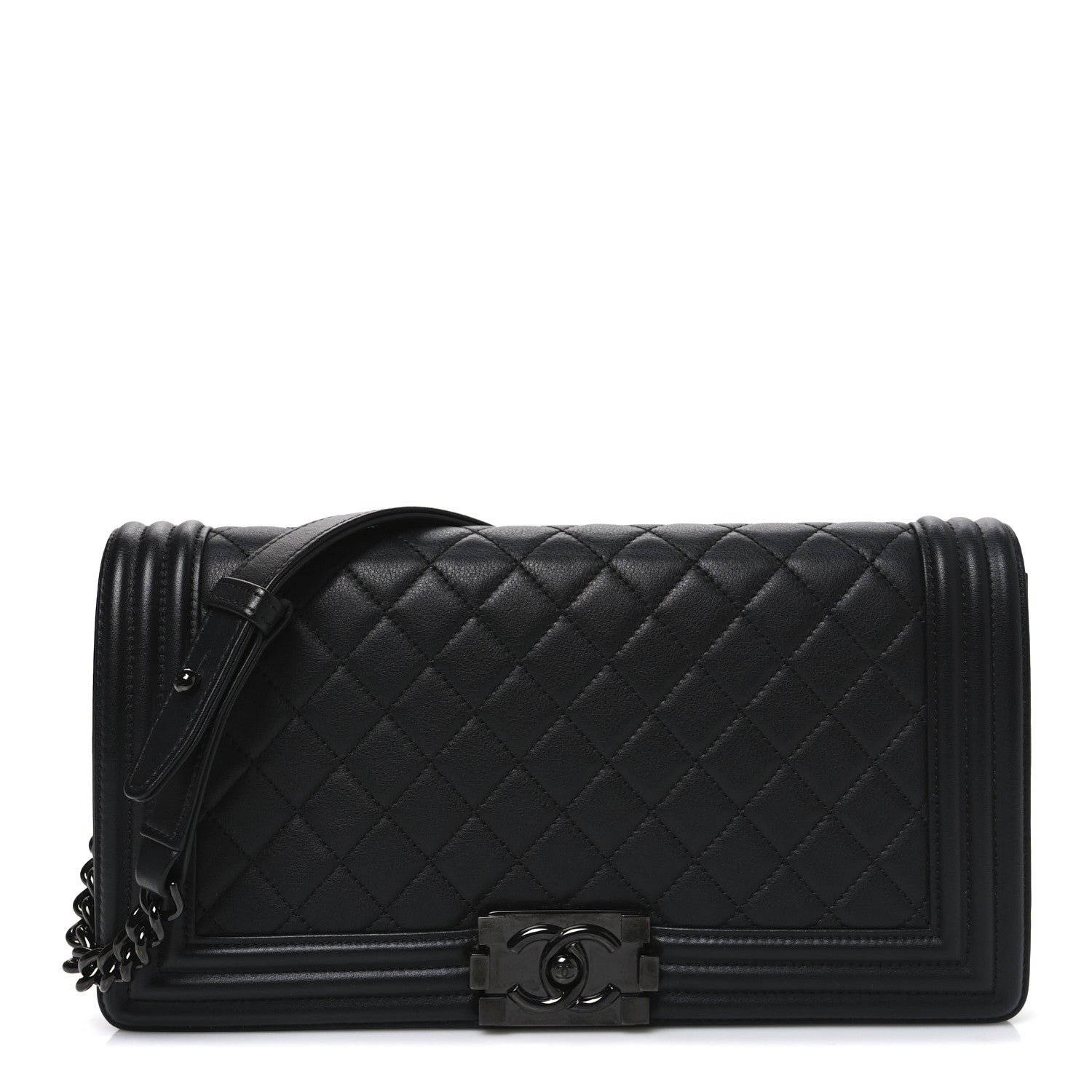 Chanel Calfskin Quilted New Medium Boy Flap So Black 1 of 11