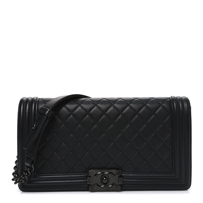 Chanel Calfskin Quilted New Medium Boy Flap So Black 1 of 11