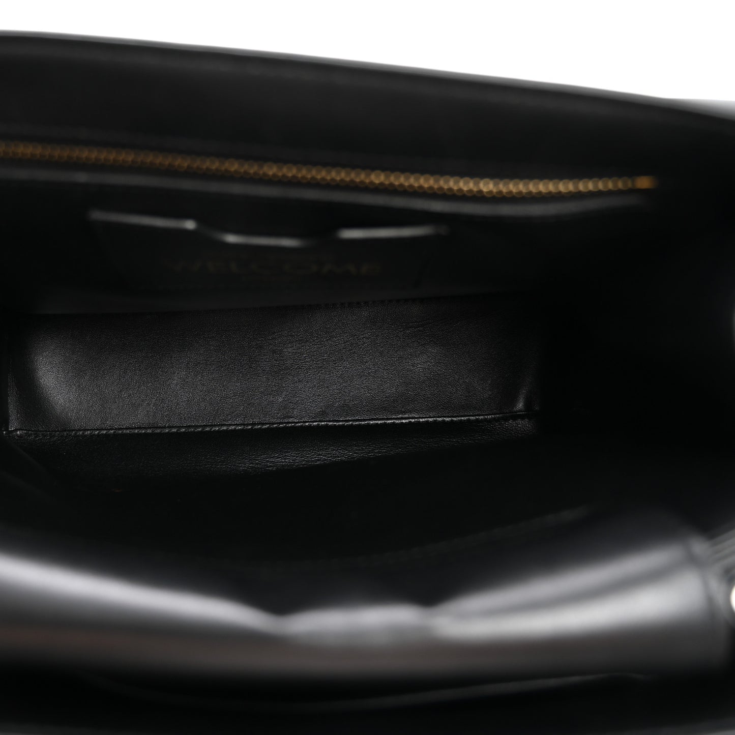 Calfskin Welcome Graffiti Printed Satchel Black