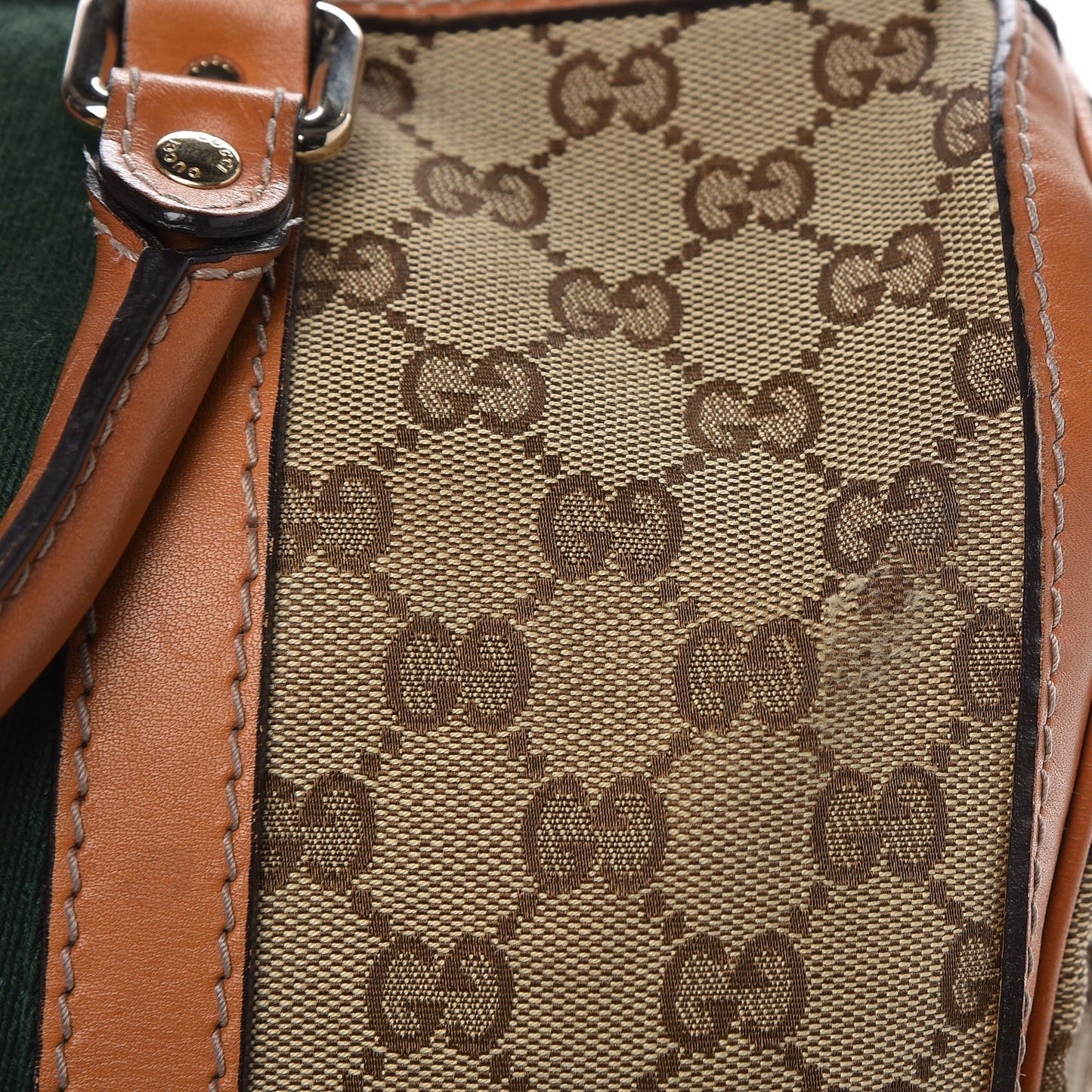 Monogram Vintage Web Medium Boston Tobacco