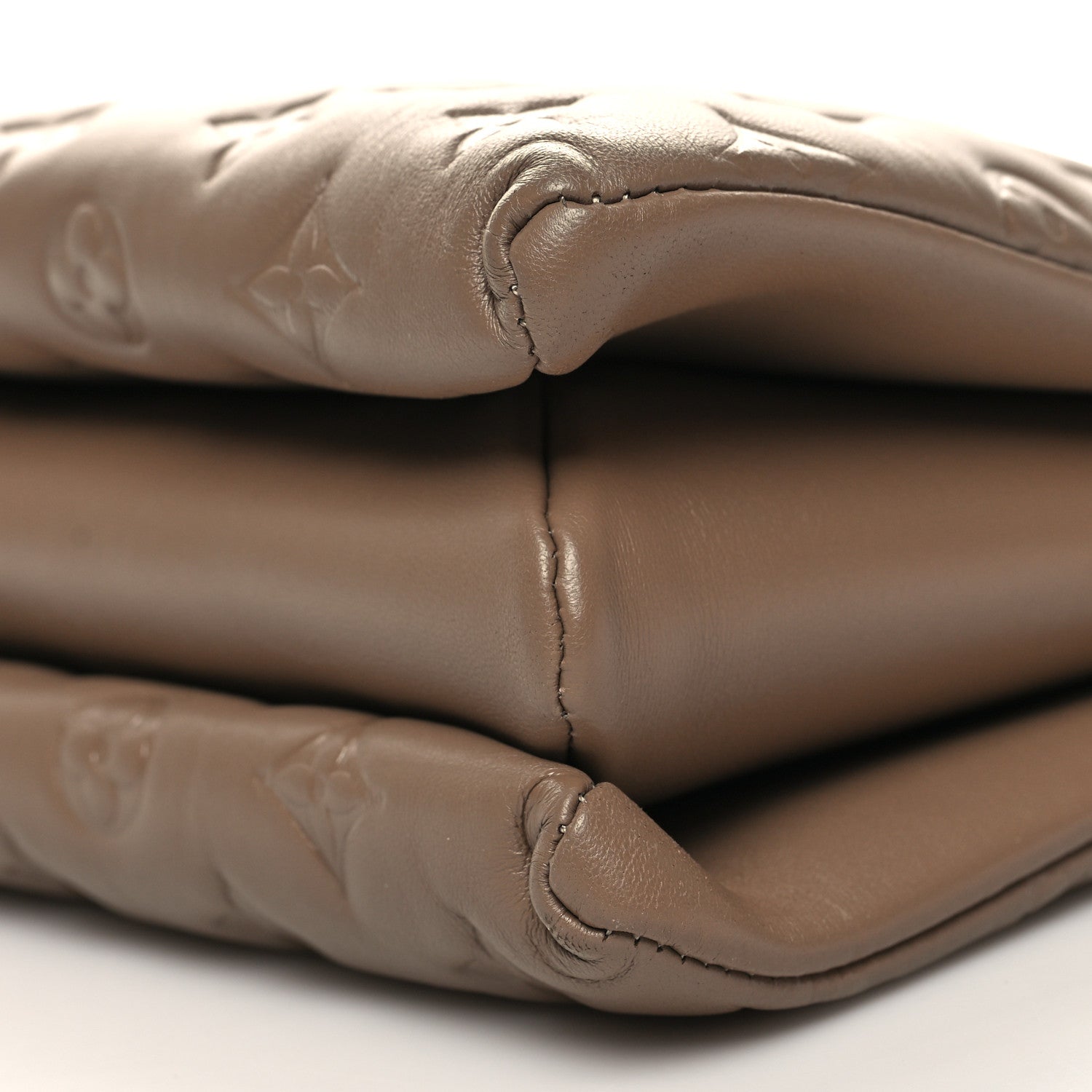 Louis Vuitton Lambskin Embossed Monogram Coussin PM Taupe 11 of 11