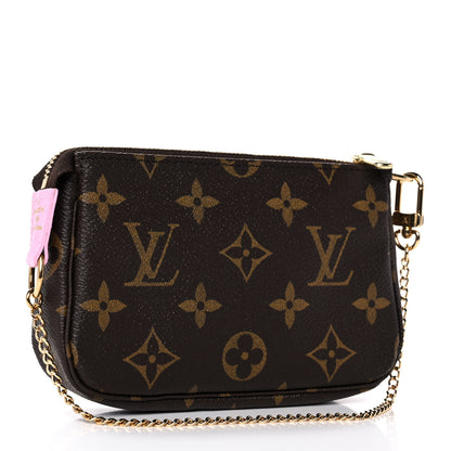 Louis Vuitton Monogram 2016 Christmas Animation Mini Pochette Accessories Rose Ballerine 3 of 11