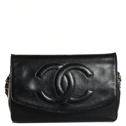 Chanel Caviar Timeless CC Wallet on Chain WOC Black 1 of 8