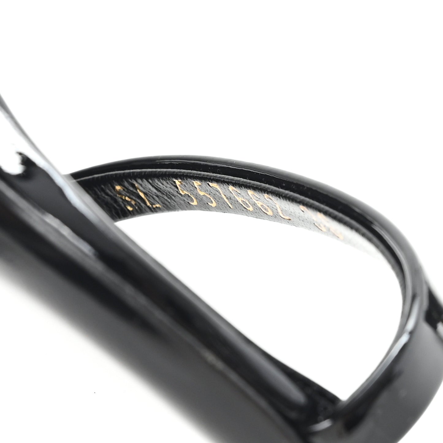 Patent Calfskin Opyum 110 Sandals 36 Black Gold