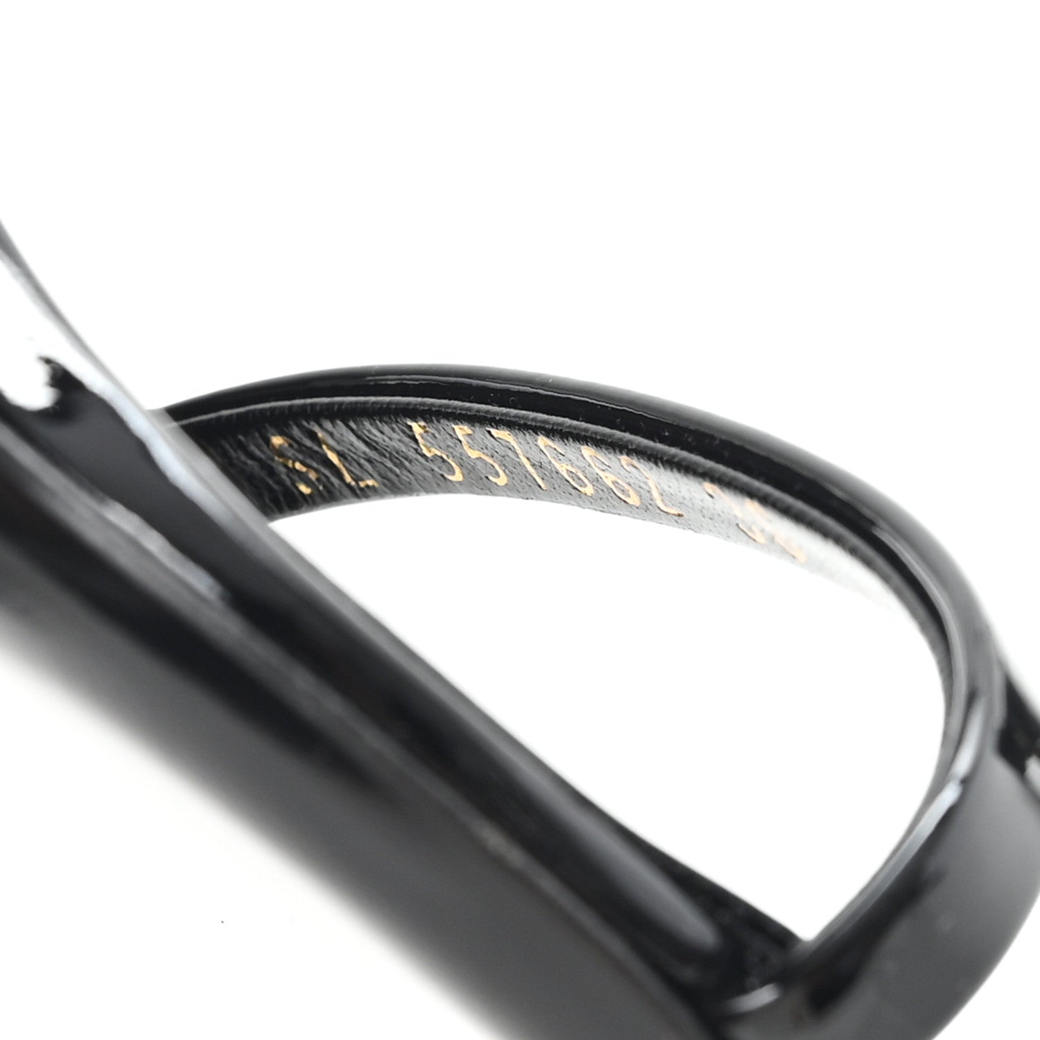 Saint Laurent Patent Calfskin Opyum 110 Sandals 36 Black Gold 9 of 10