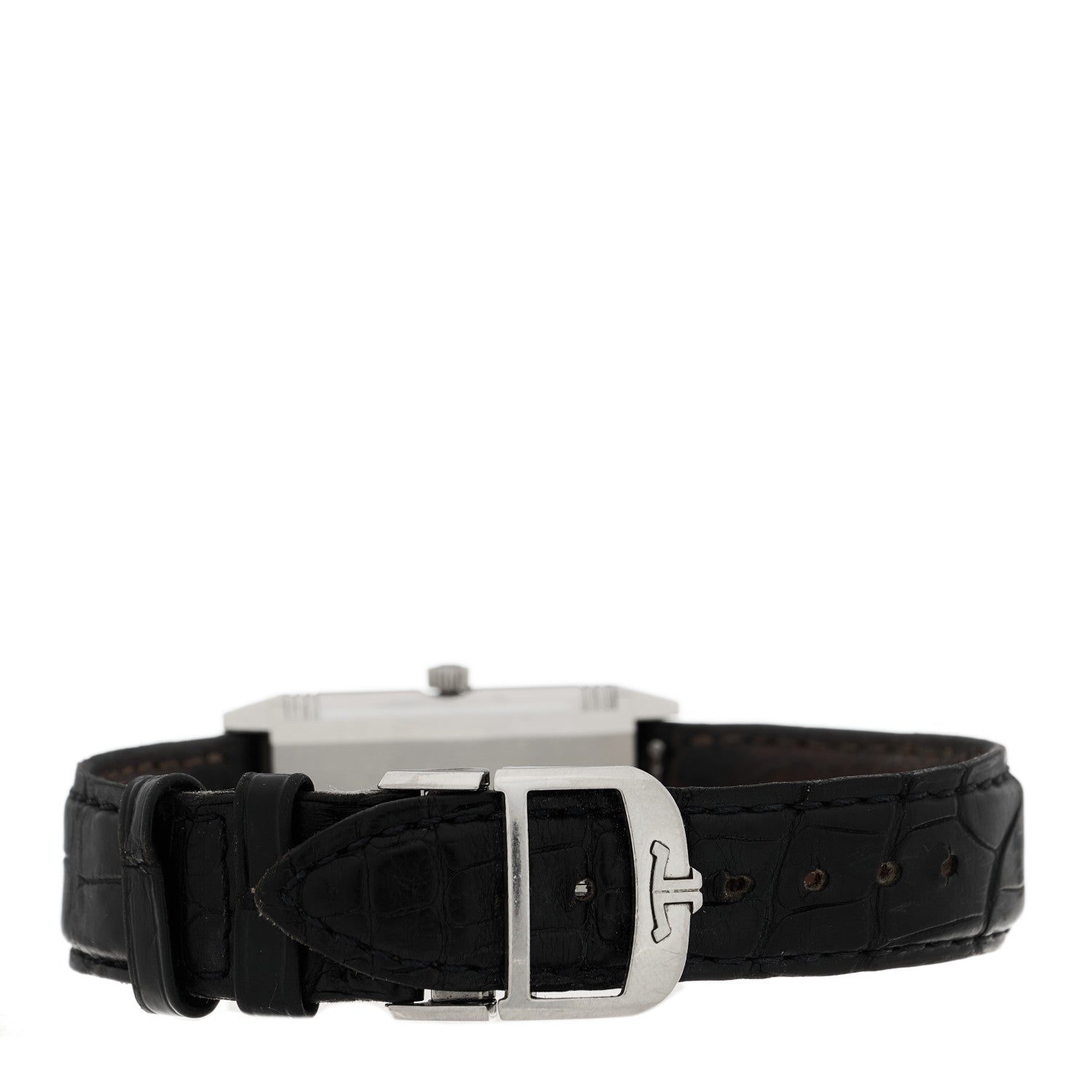 Jaeger-LeCoultre Stainless Steel Alligator 23mm Reverso Classique Quartz Watch 251.84.10 2 of 5