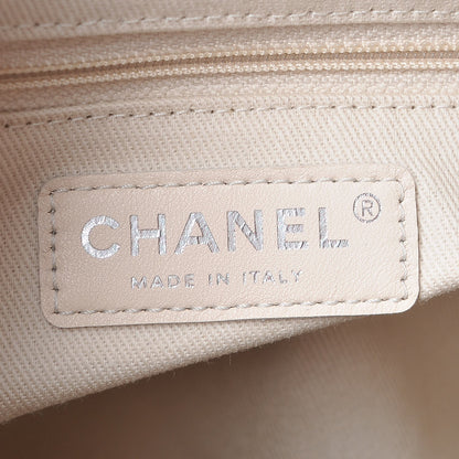 Chanel Woven Canvas Lambskin Quilted Tweed Backpack Pocket Beige 6 of 7