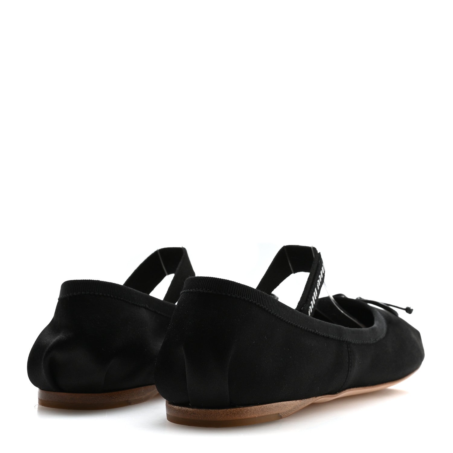 Miu Miu Satin Ballerina Flats 37 Black 5 of 7