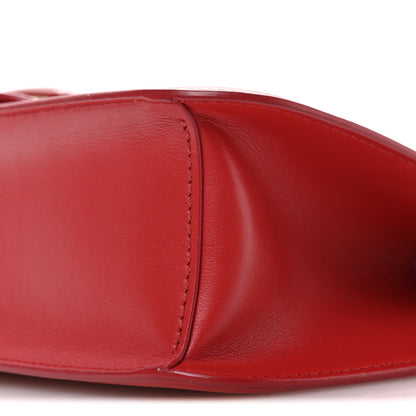 Valentino Garavani Calfskin Enamel Vlogo Loco Shoulder Bag Rouge Pur 10 of 12