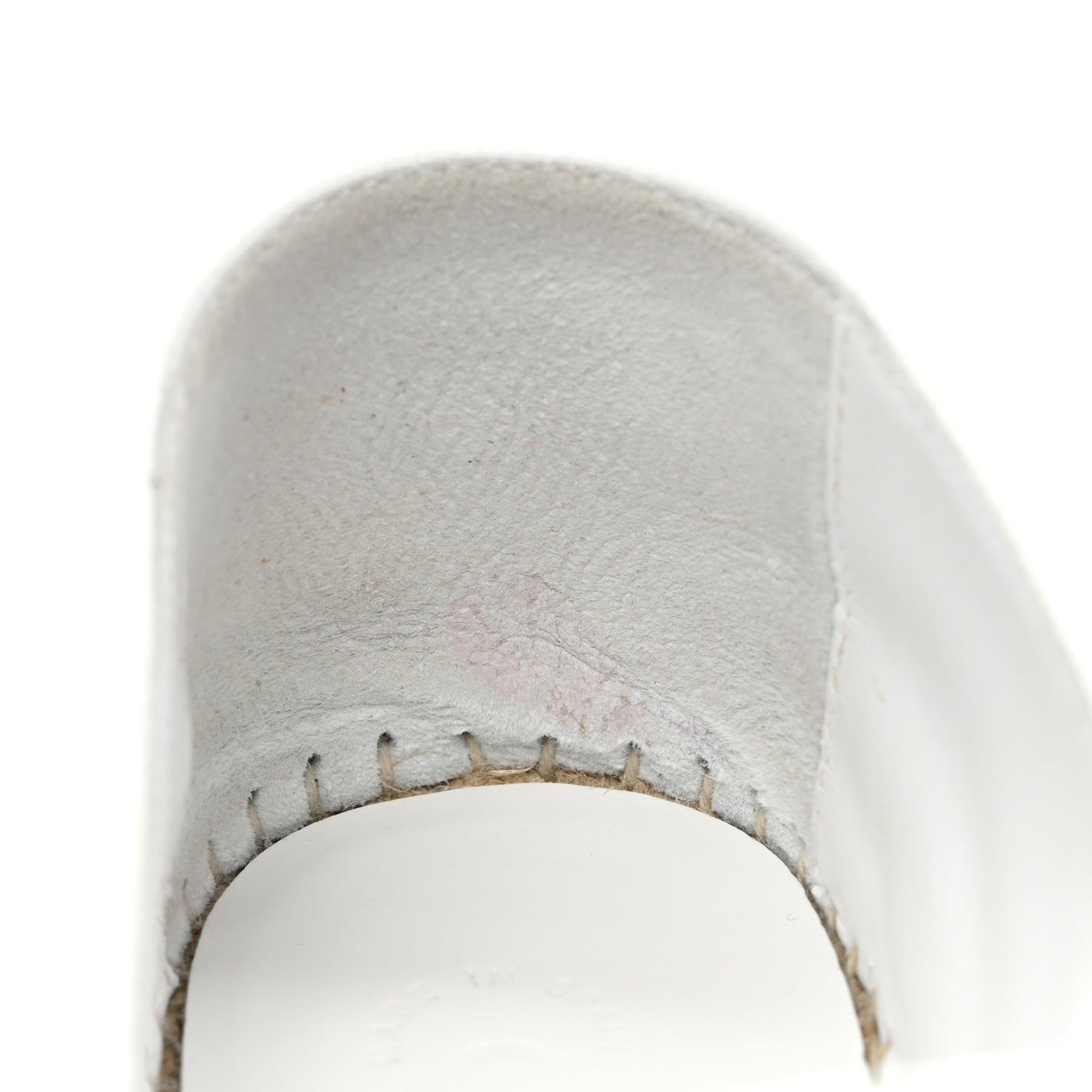 Patent Calfskin Crystal CC Espadrilles 38 White Black