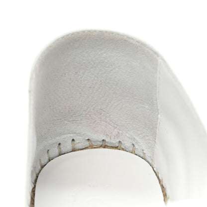 Chanel Patent Calfskin Crystal CC Espadrilles 38 White Black 10 of 13
