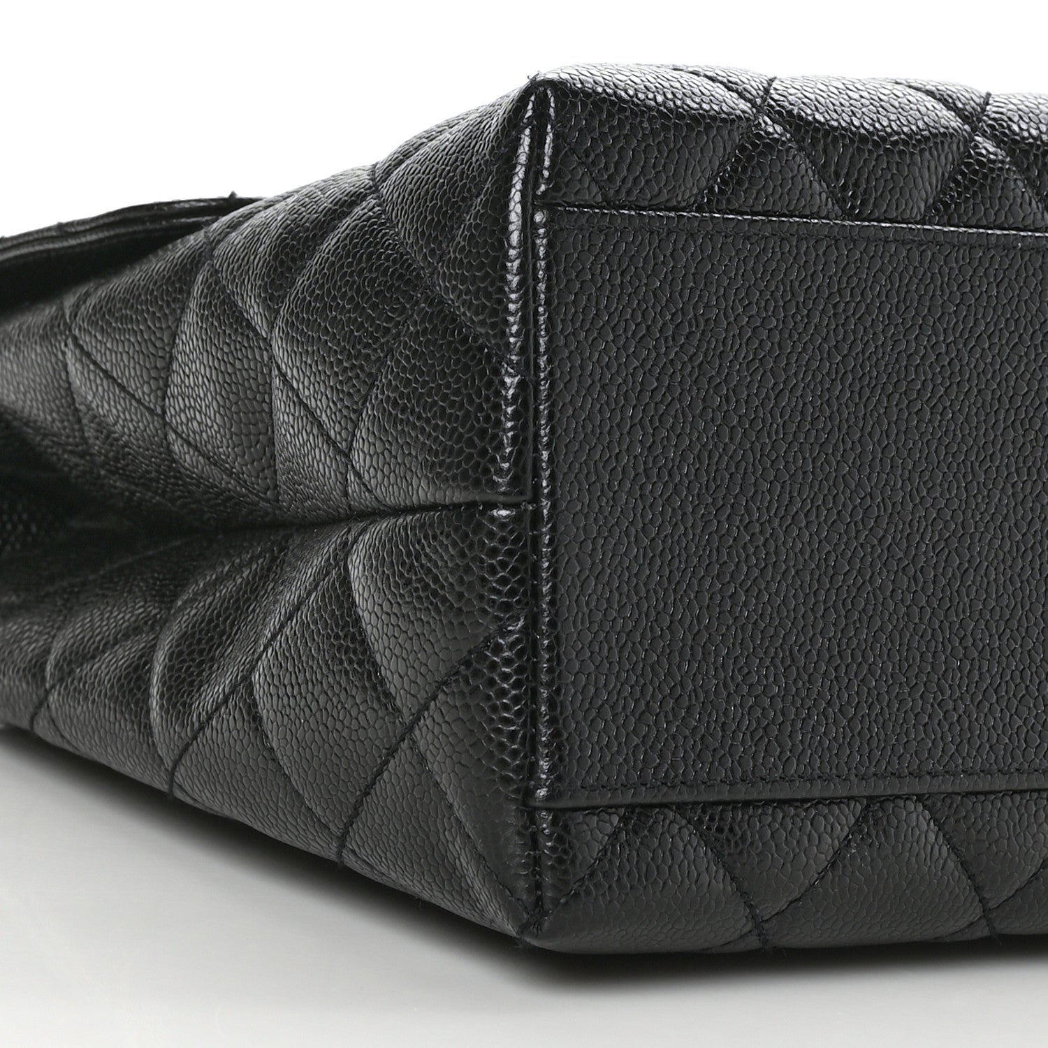 Chanel Caviar Quilted Jumbo Kelly Flap Black 8 of 9