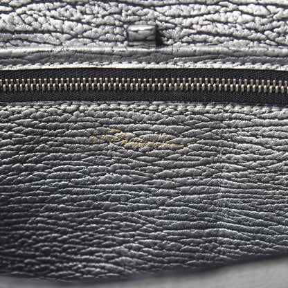 3.1 Phillip Lim 3.1 Textured Calfskin Medium Pashli Satchel Silver 6 of 16