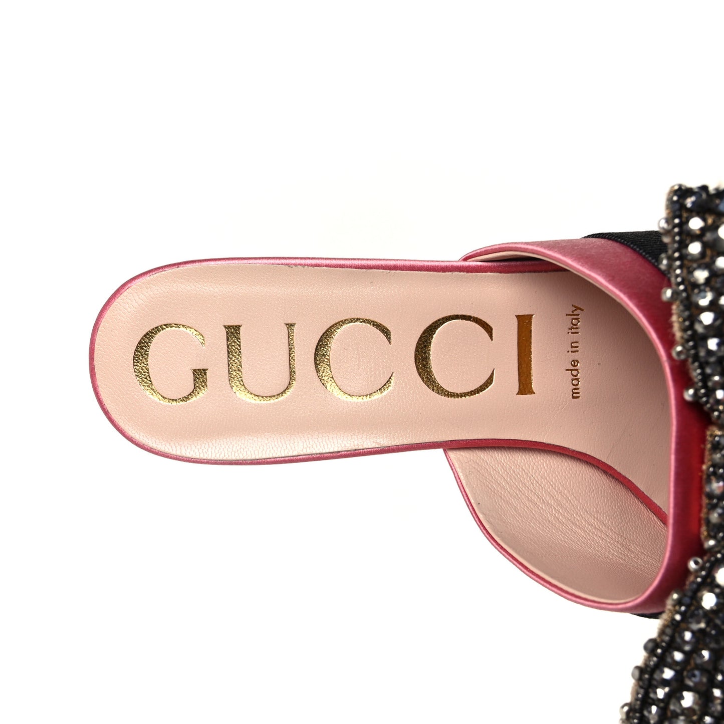Raso Satin Crystal Embellished Bow Mules 38 Peonia
