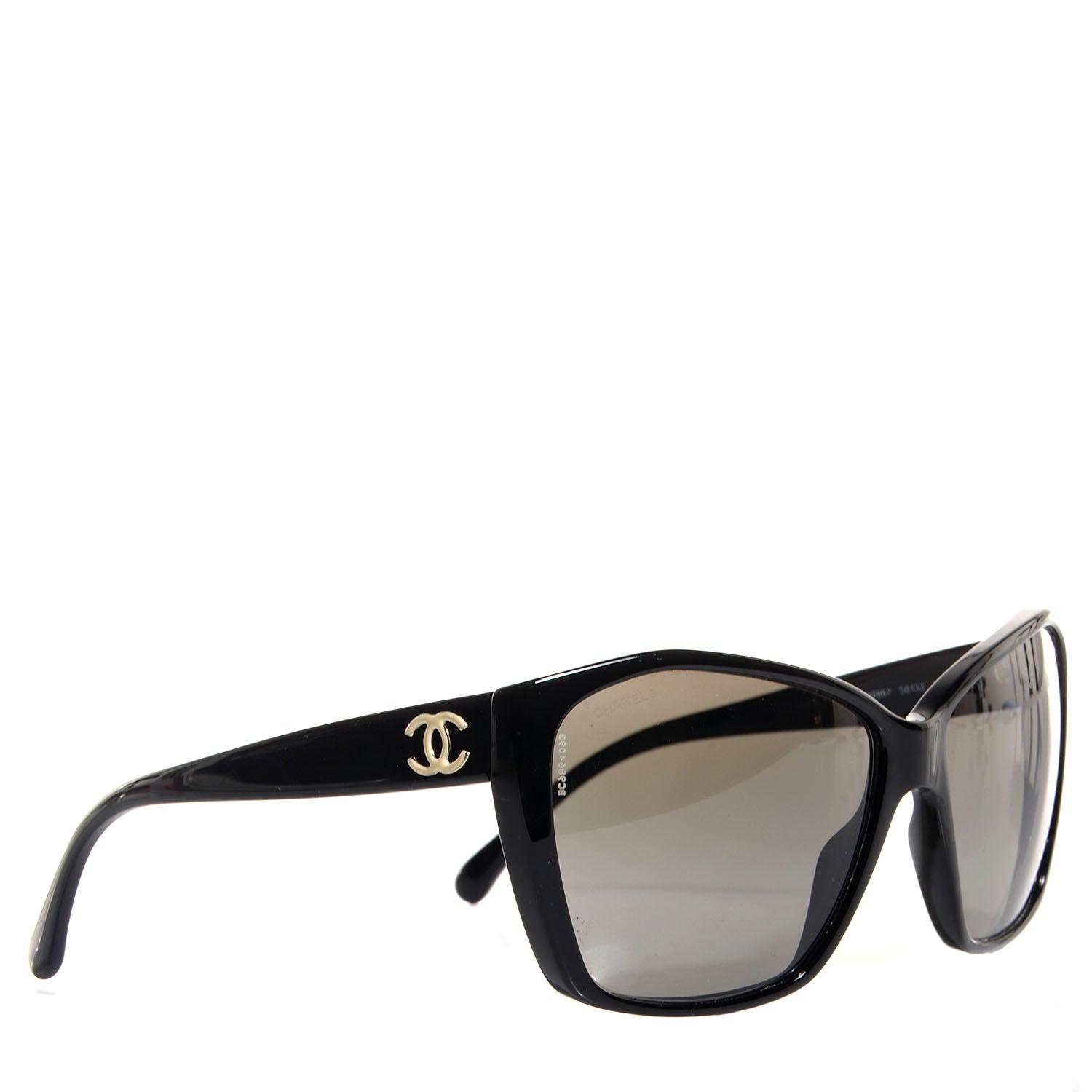 Chanel Cat Eye Polarized CC Sunglasses 40867 Black 3 of 6