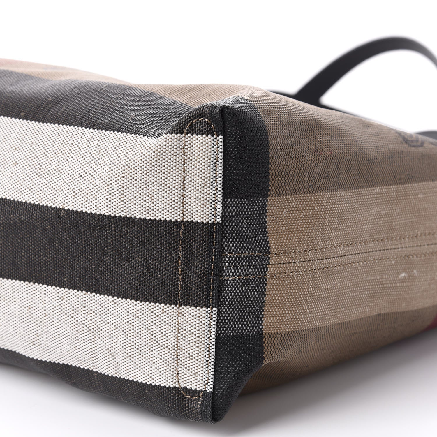Burberry Coated Canvas Mega Check Medium Doodle Tote Black 7 of 9
