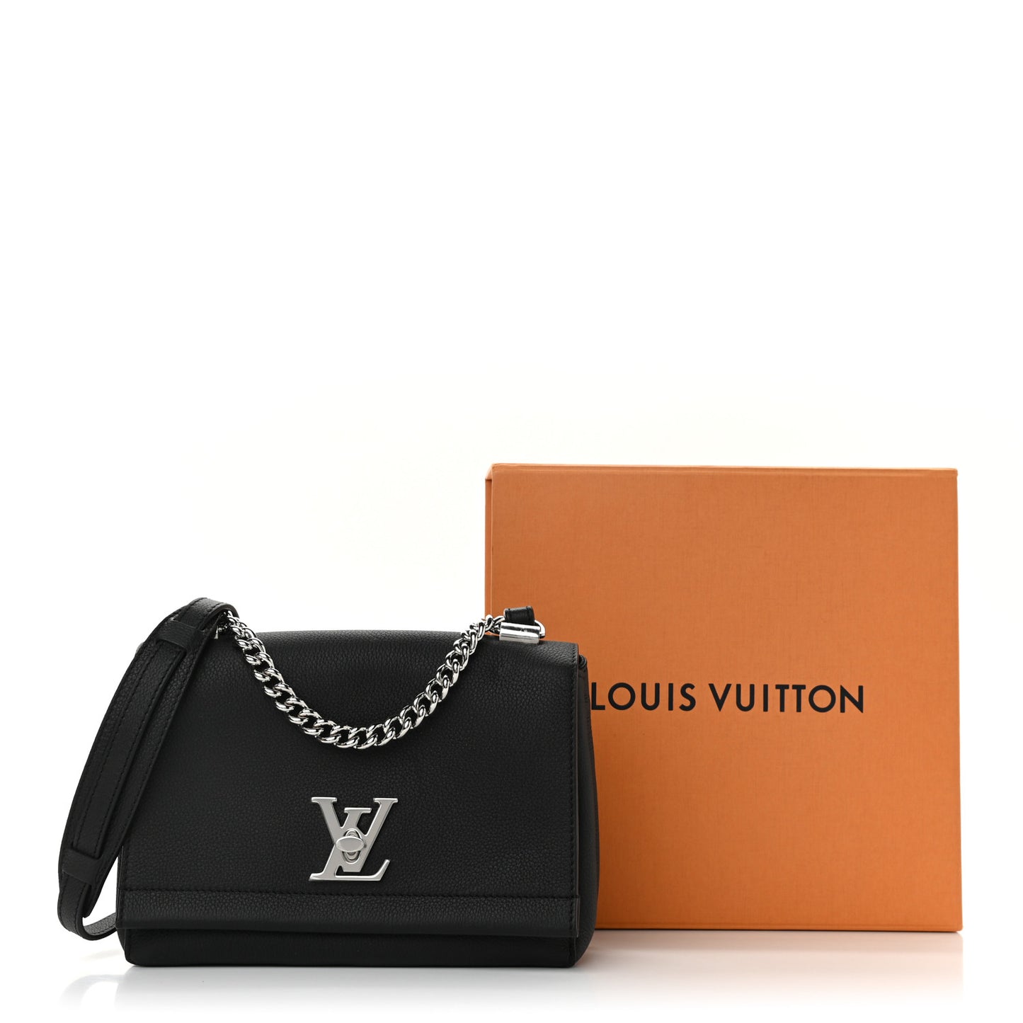 Calfskin Lockme II Chain Bag BB Black