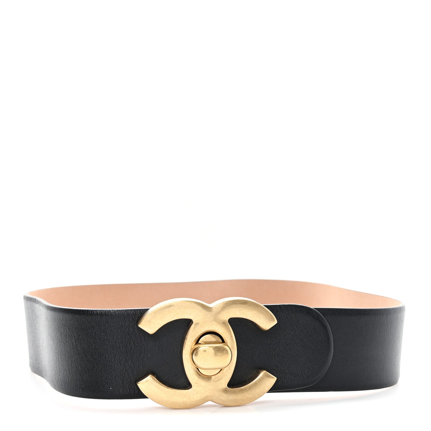 Calfskin CC Turn Lock Belt 75 30 Black