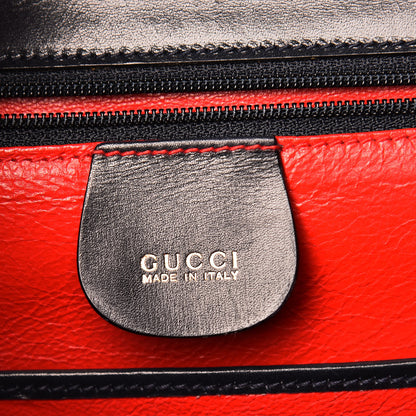 Gucci Calfskin Bamboo Top Handle Bag Navy 6 of 20