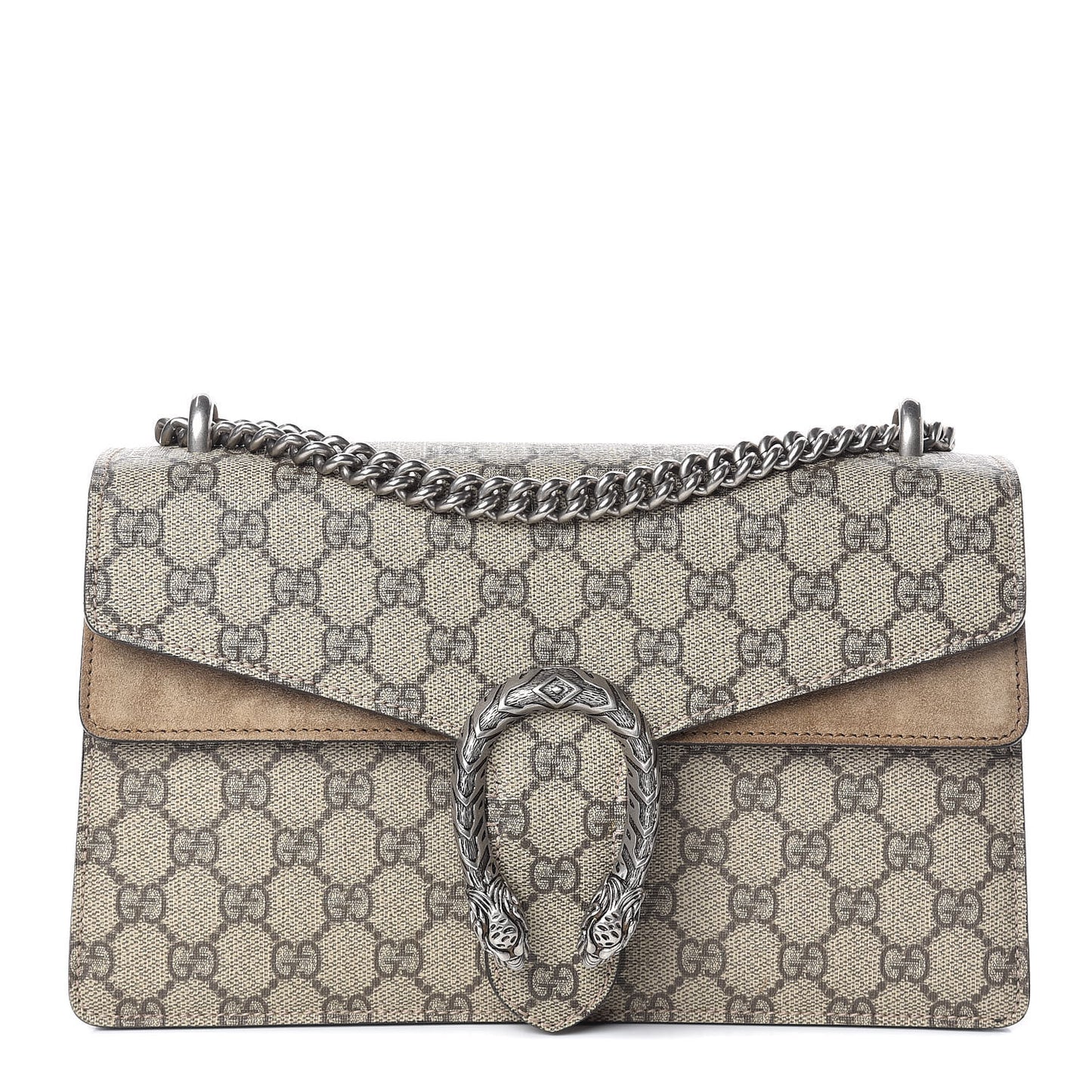 GG Supreme Monogram Small Dionysus Shoulder Bag Taupe