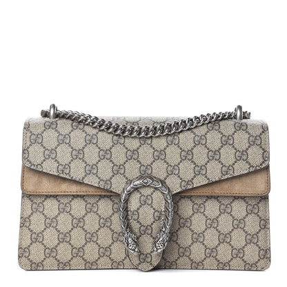 Gucci GG Supreme Monogram Small Dionysus Shoulder Bag Taupe 1 of 15
