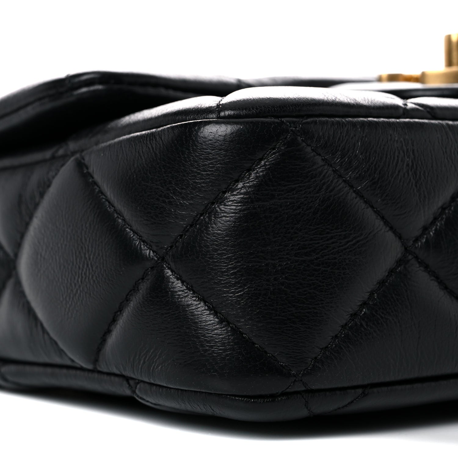Chanel Lambskin Enamel Quilted Mini Pending CC Square Flap Black 8 of 10