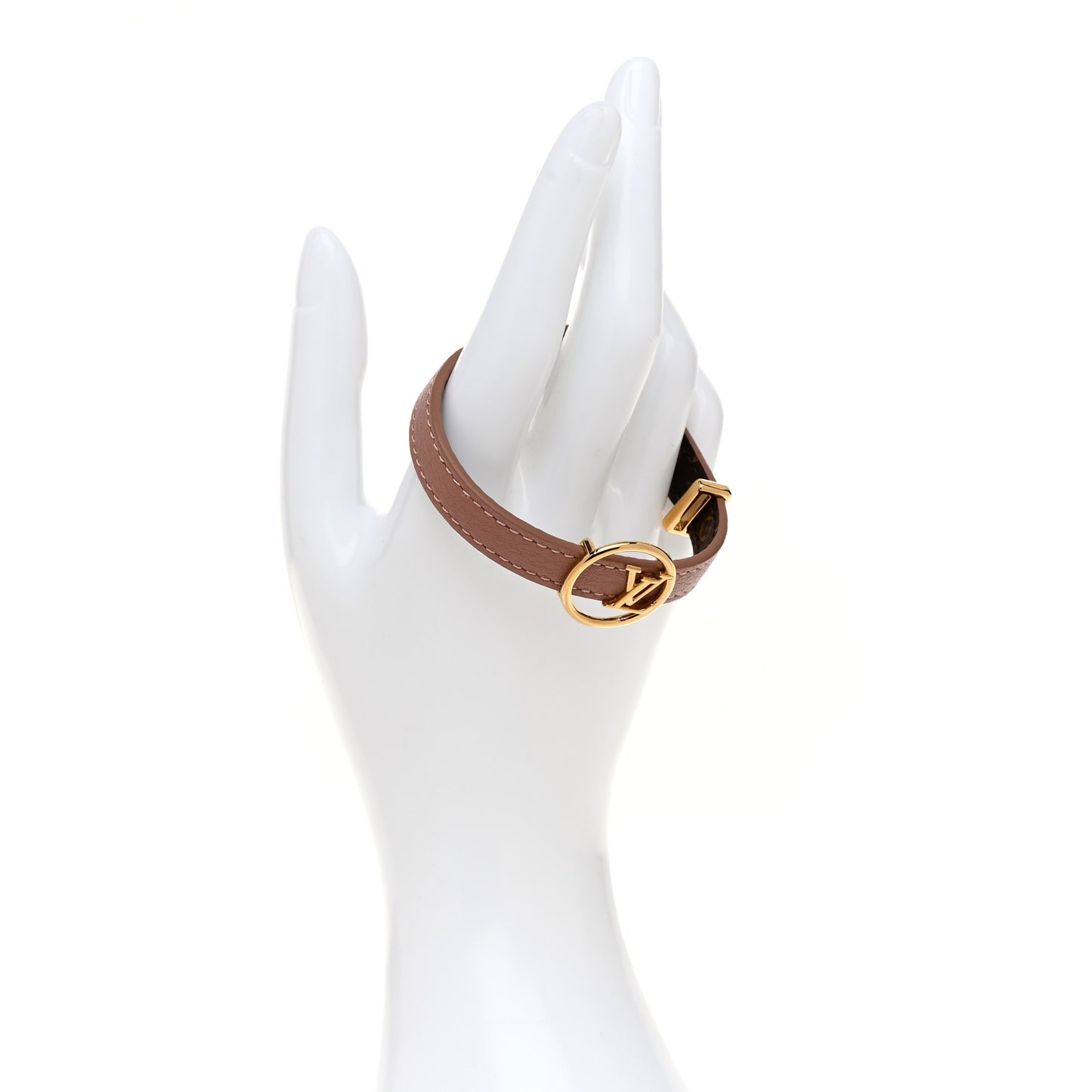 Monogram Calfskin LV Eclipse Reversible Bracelet 19 Rose Poudre