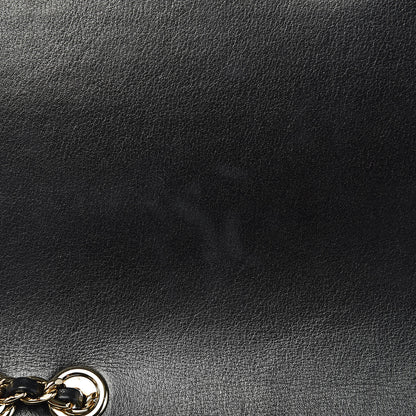 Chanel Calfskin Stitched Medium Covered CC Flap Bag Black 9 of 15