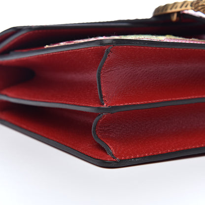 Gucci Calfskin Web Floral Embroidered Small Dionysus Shoulder Bag Hibiscus Red 10 of 12