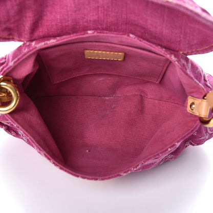 Louis Vuitton Monogram Denim Mini Pleaty Fuchsia 5 of 12