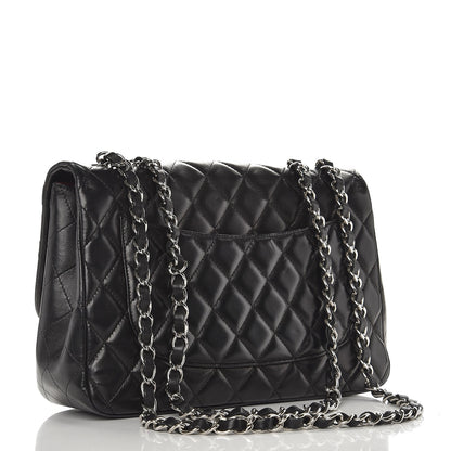 Chanel Lambskin Quilted Jumbo Single Flap Black 4 of 10