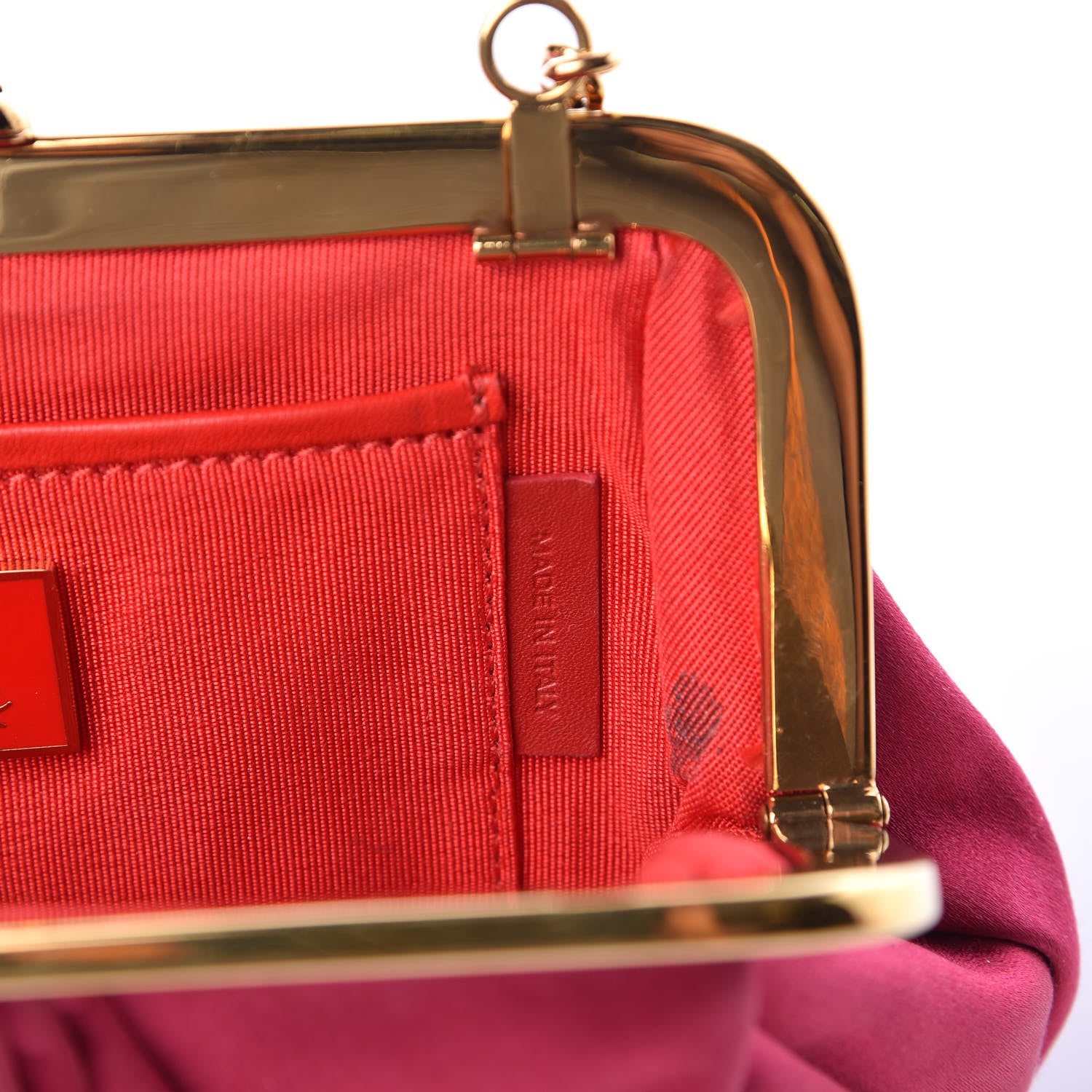 Christian Louboutin Satin Loubi Lula Mini Frame Clutch Peony Pink 7 of 9