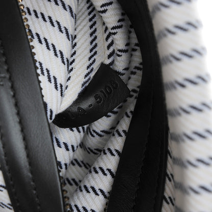 Celine Cotton Canvas Striped Medium Phantom Luggage White Navy 9 of 9