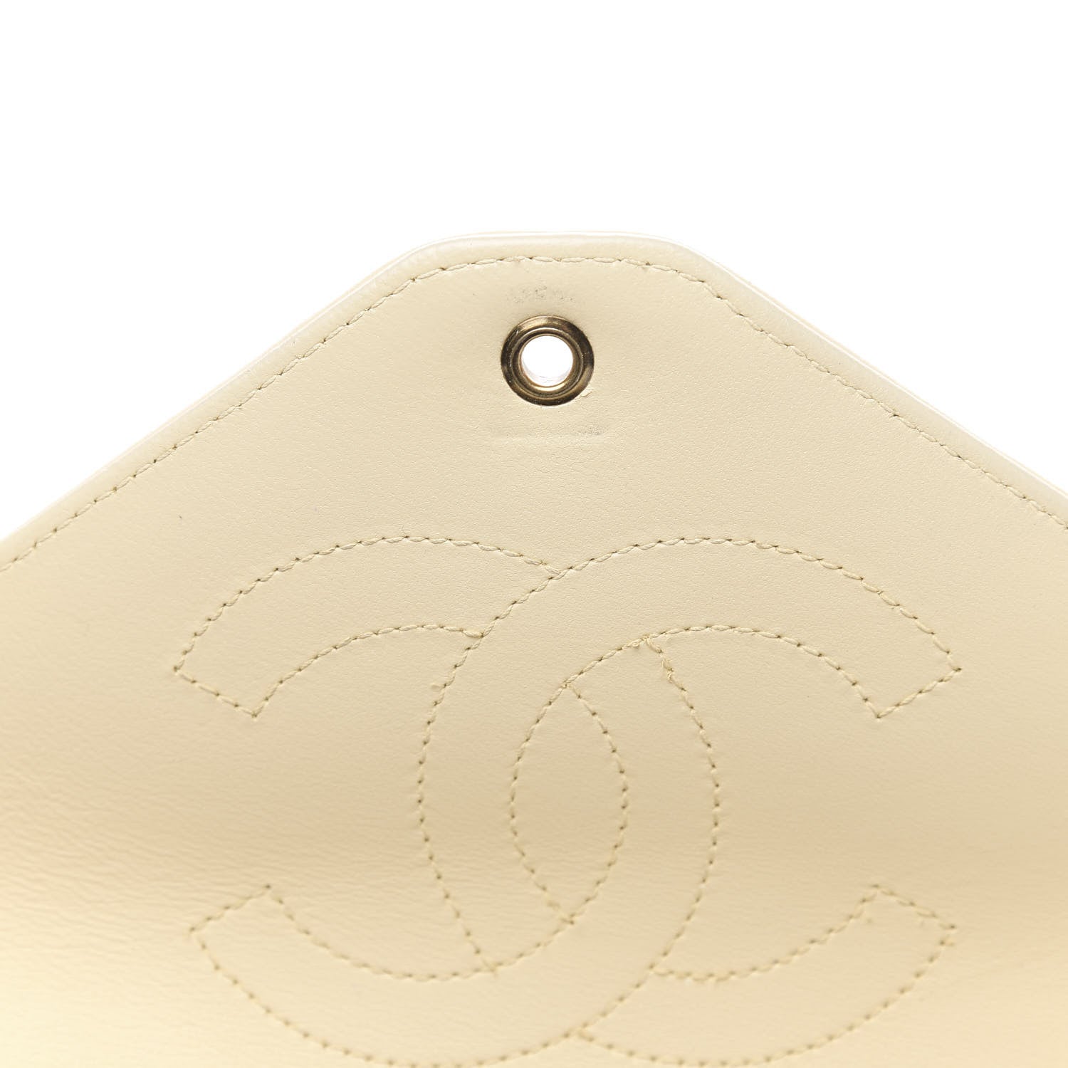 Chanel Lambskin Chevron Quilted Envelope Flap White 15 of 15