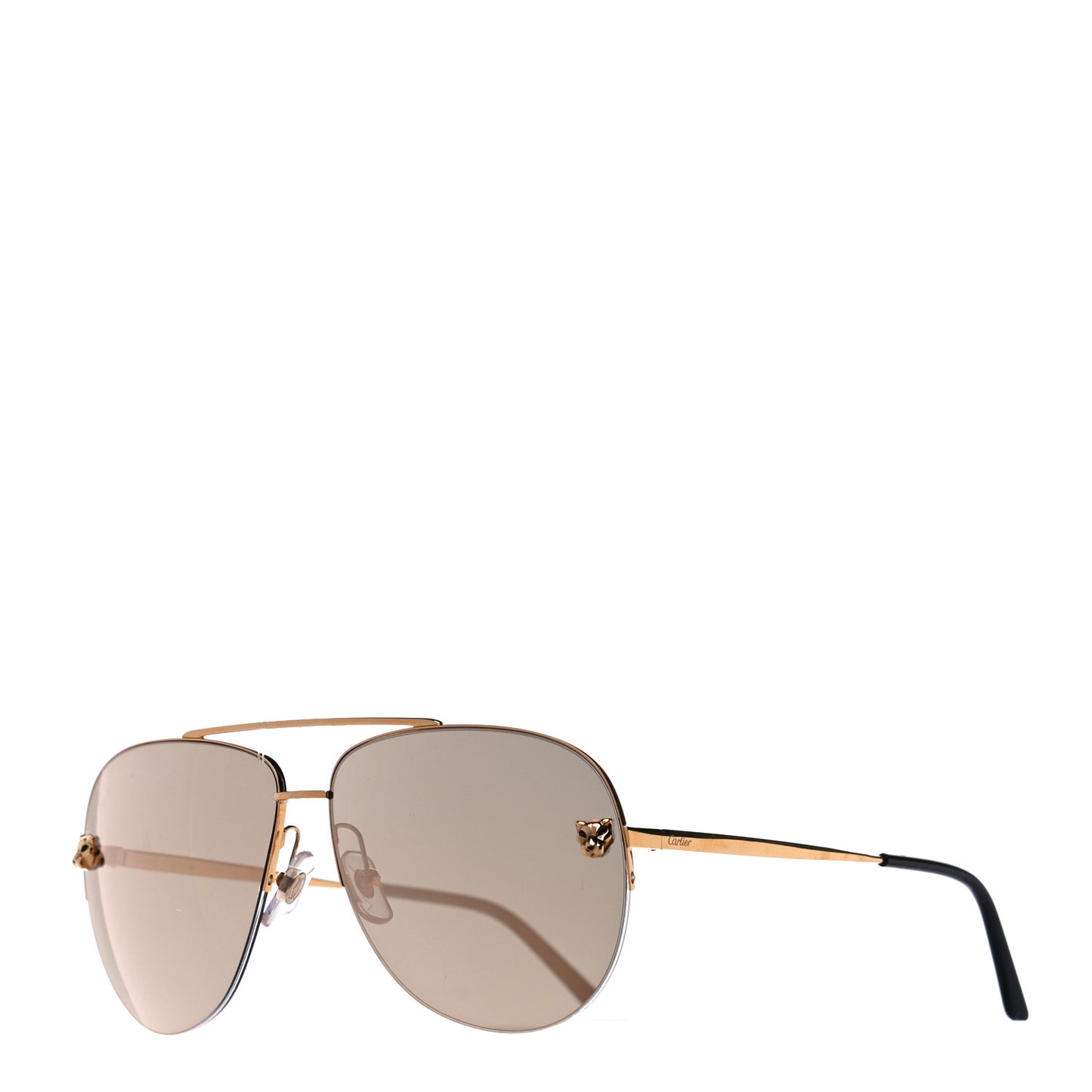 Panthere De Cartier Aviator Sunglasses Gold