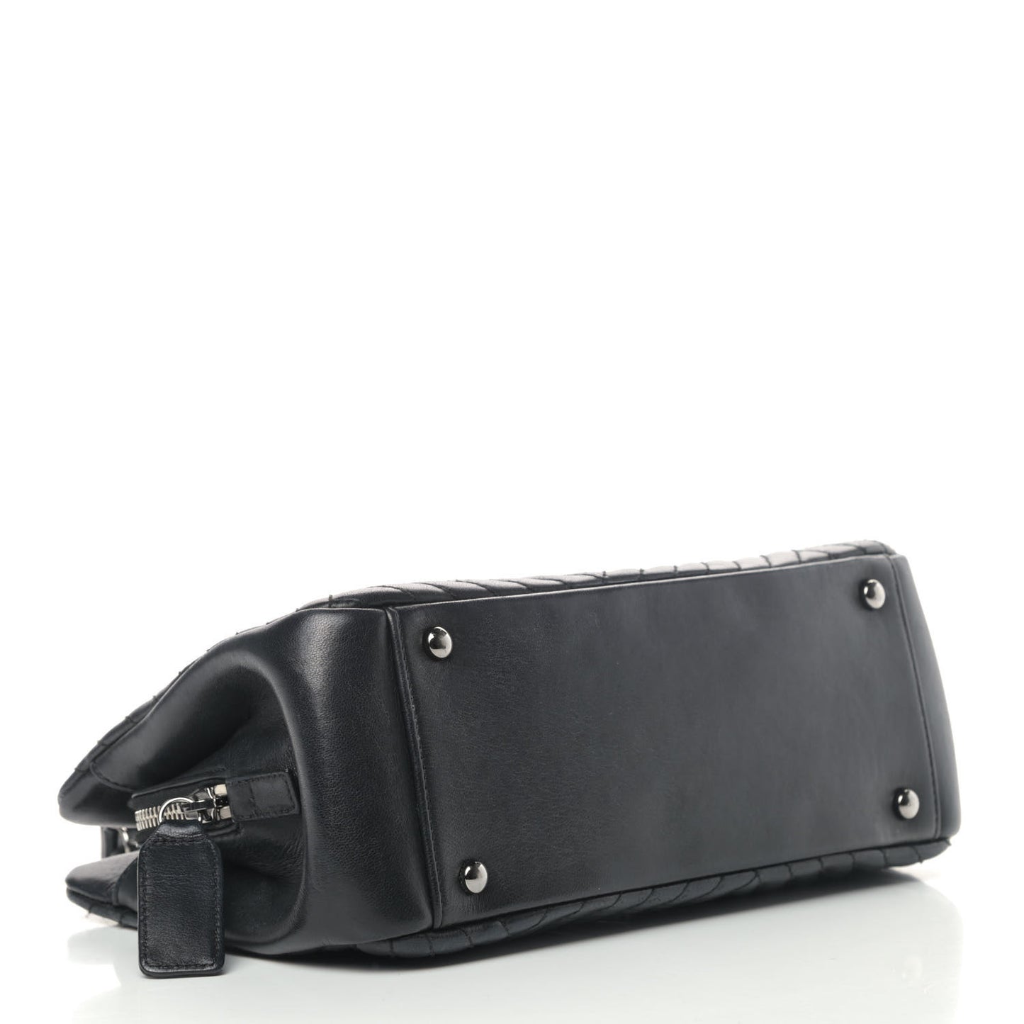 Lambskin Quilted CC Crossing Shopping Tote Black