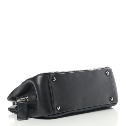 Chanel Lambskin Quilted CC Crossing Shopping Tote Black 3 of 4