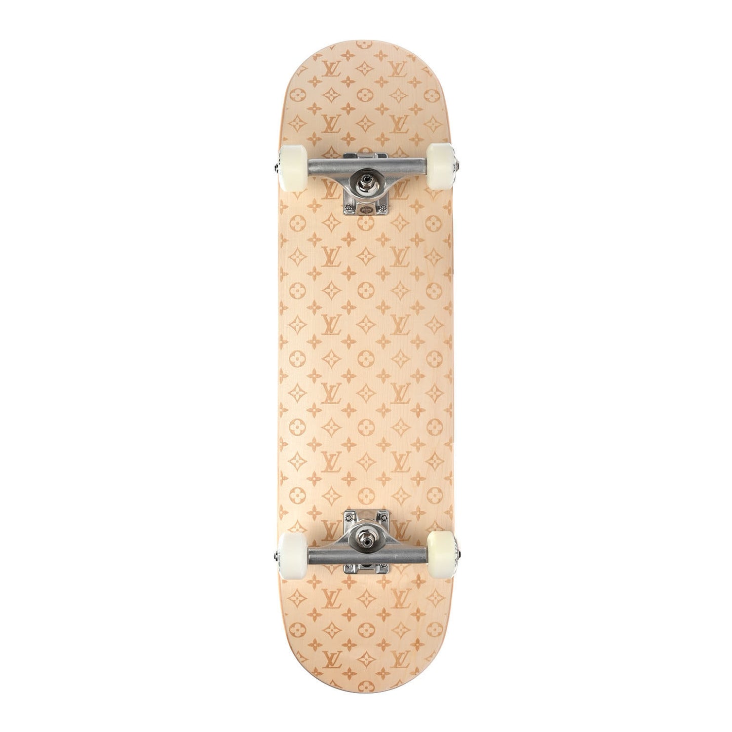 Maple Wood Monogram Skateboard Brown