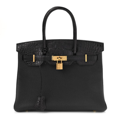 Hermes Togo Matte Alligator Birkin Touch 30 Black 1 of 11