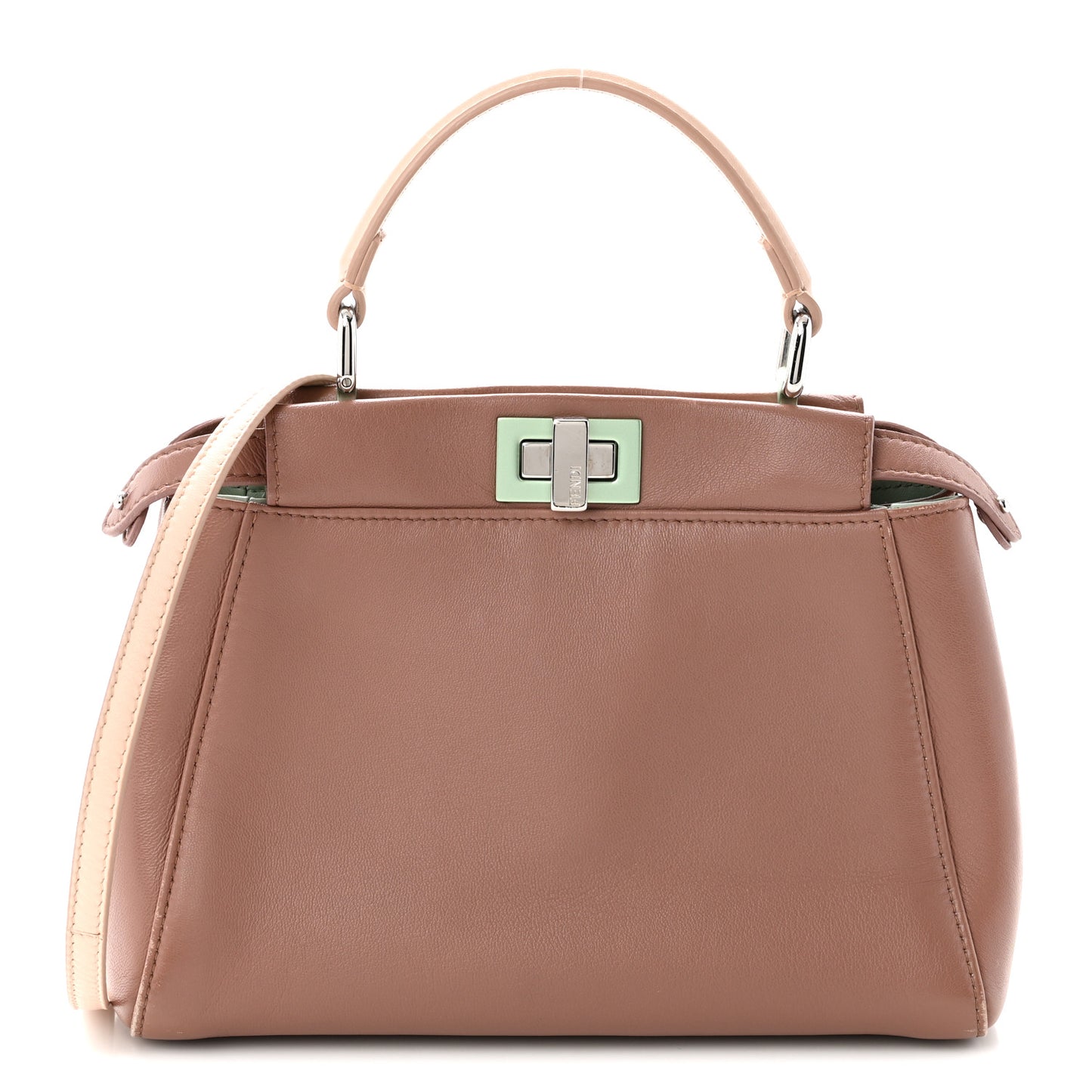 Nappa Colorblock Mini Peekaboo Iconic Satchel English Rose Plaster Oxigen