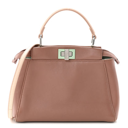 Fendi Nappa Colorblock Mini Peekaboo Iconic Satchel English Rose Plaster Oxigen 1 of 11