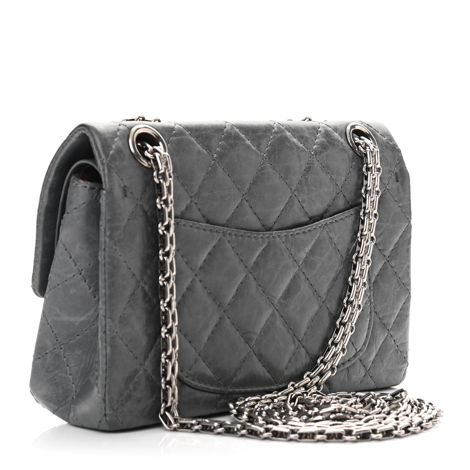 Chanel Aged Calfskin 50th Anniversary 2.55 Reissue 224 Flap Grey 3 of 11